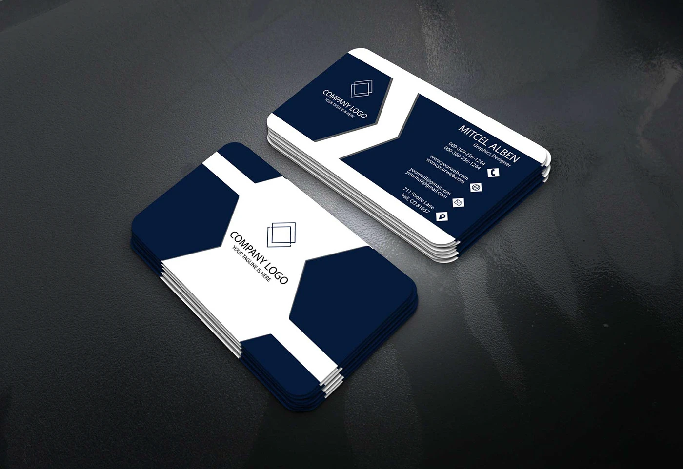 Modern futuristic business card